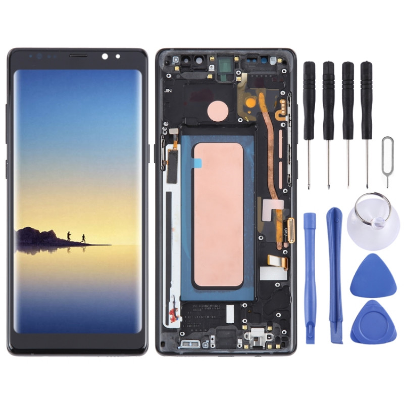 Samsung Galaxy Note 8 SM-N950 TFT Material LCD Screen Digitizer Full Assembly with Frame (Black)